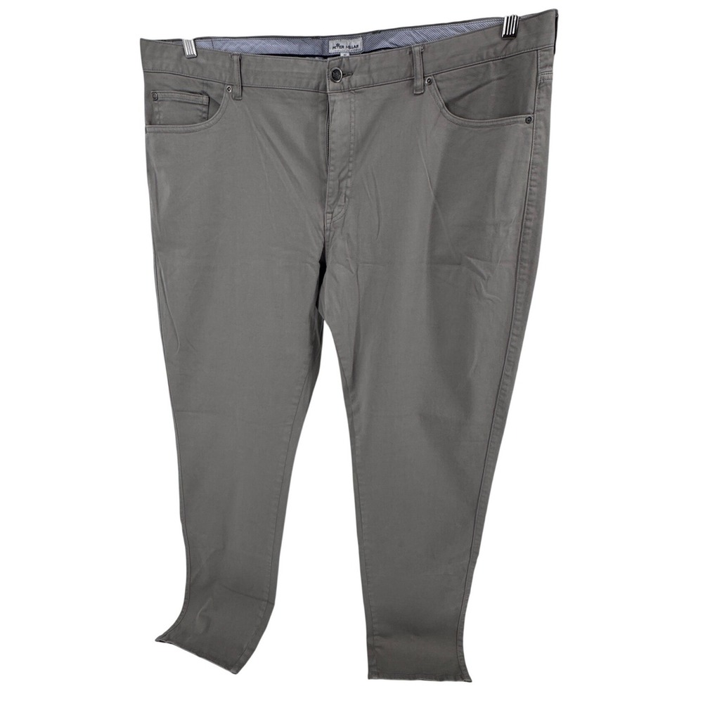 Peter Millar Ultimate Sateen Five Pocket Pants Mens 42x33 Gray Stretch Golf